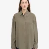 Camisa orgánica oversize - Verde oliva apagado