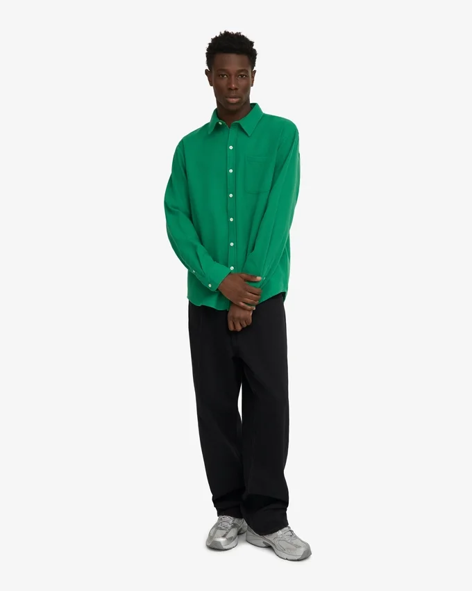 Camisas de franela orgánica - Verde Kelly