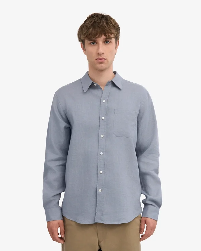 Camisas de lino - Azul acero