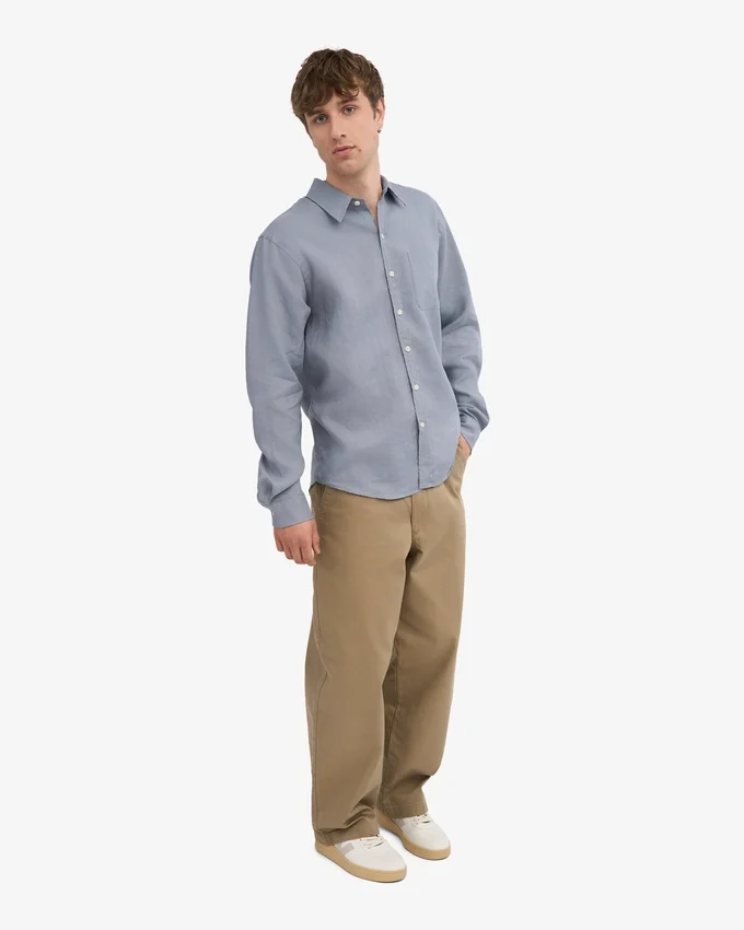 Camisas de lino - Azul acero
