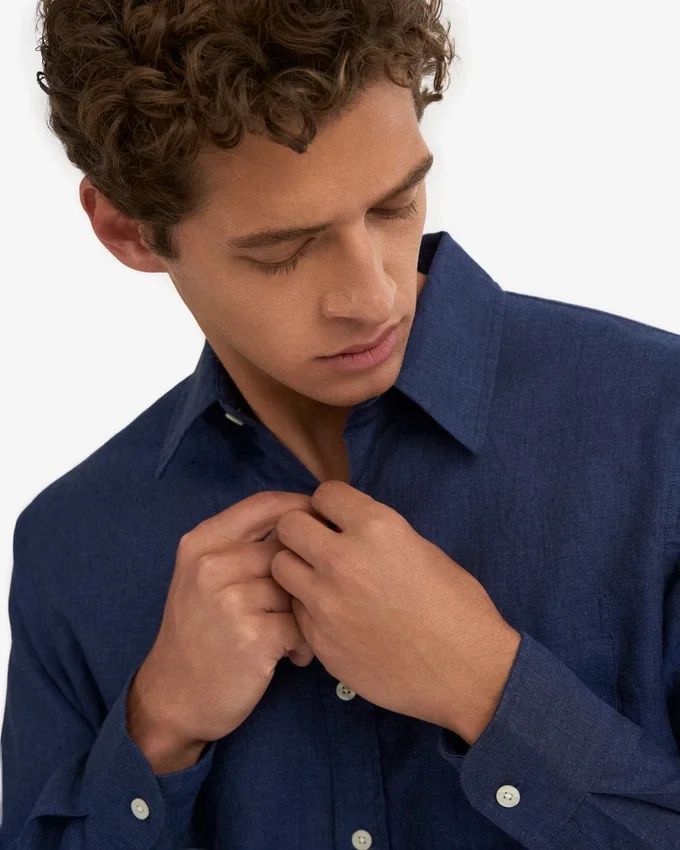 Camisas de lino - Azul marino