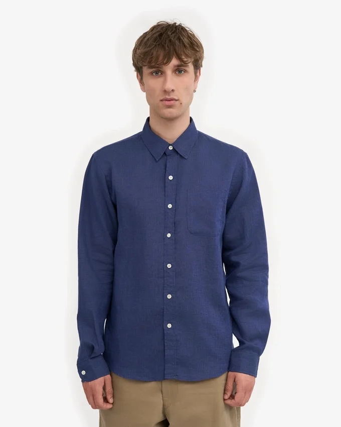 Camisas de lino - Azul petróleo