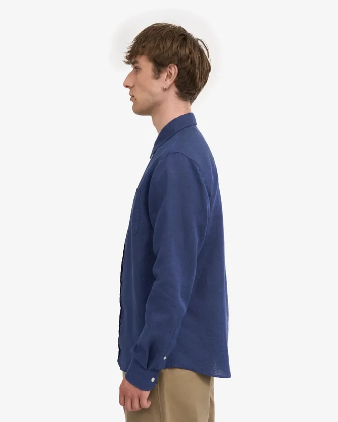 Camisas de lino - Azul petróleo