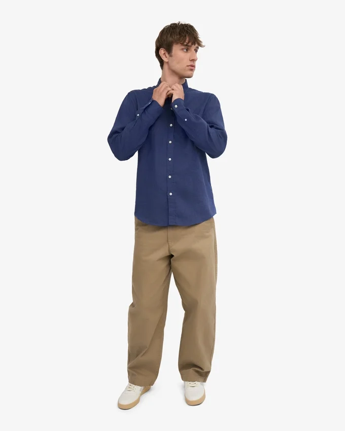 Camisas de lino - Azul petróleo