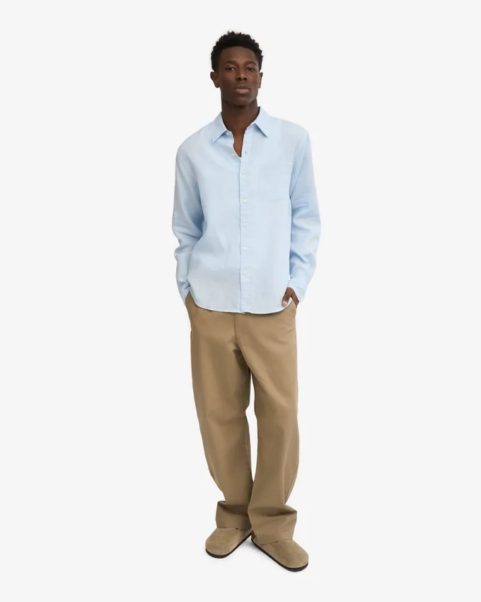 Camisas de lino - Azul polar
