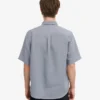 Camisas de lino de manga corta - Azul acero
