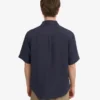 Camisas de lino de manga corta - Azul marino