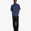 Camisas de lino de manga corta - Azul marino