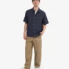 Camisas de lino de manga corta - Azul marino