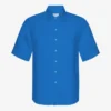 Camisas de lino de manga corta - Azul Pacífico