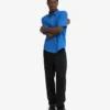 Camisas de lino de manga corta - Azul Pacífico