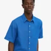Camisas de lino de manga corta - Azul Pacífico