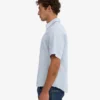 Camisas de lino de manga corta - Azul polar