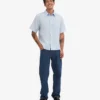 Camisas de lino de manga corta - Azul polar