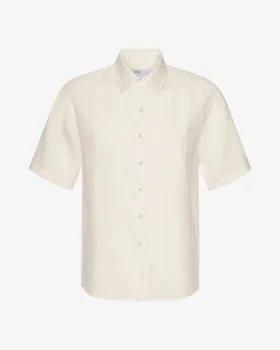 Camisas de lino de manga corta - Blanco marfil