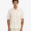 Camisas de lino de manga corta - Blanco marfil