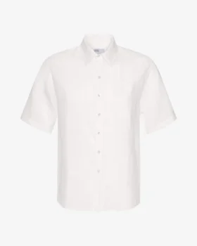 Camisas de lino de manga corta - Blanco óptico