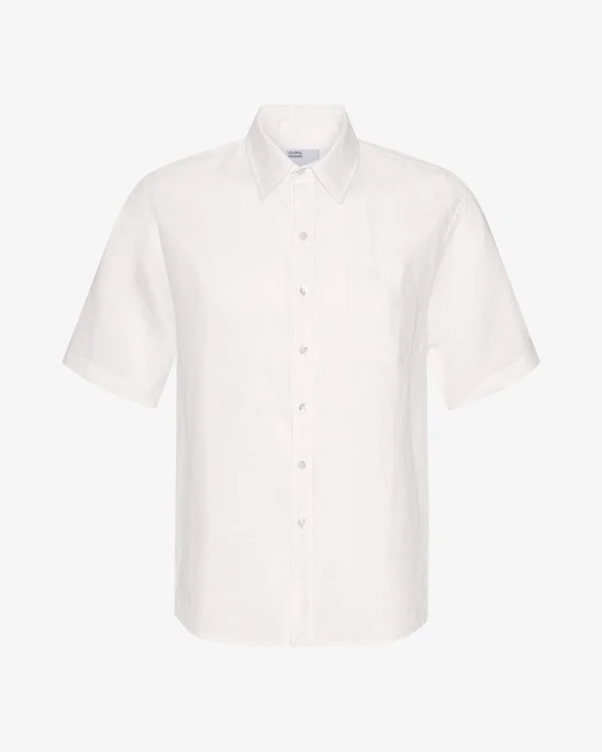 Camisas de lino de manga corta - Blanco óptico