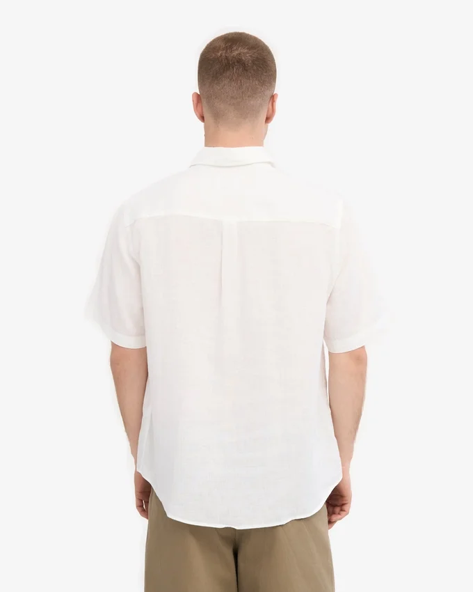 Camisas de lino de manga corta - Blanco óptico