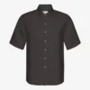 Camisas de lino de manga corta - Gris lava