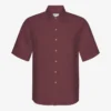 Camisas de lino de manga corta - Rojo sangre