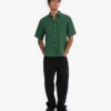 Camisas de lino de manga corta - Verde esmeralda