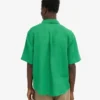 Camisas de lino de manga corta - Verde Kelly
