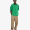 Camisas de lino de manga corta - Verde Kelly
