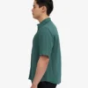 Camisas de lino de manga corta - Verde océano