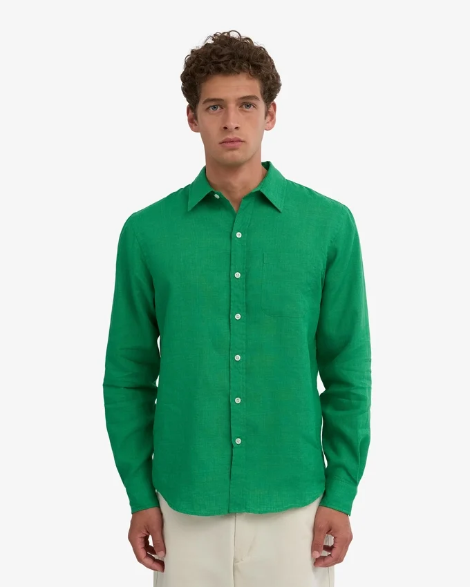 Camisas de lino - Verde Kelly