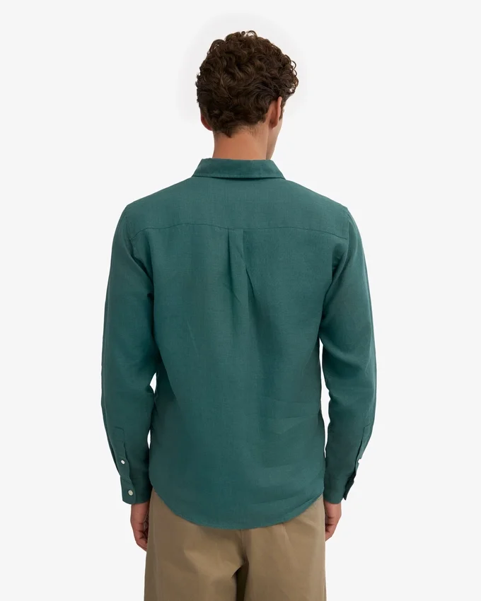 Camisas de lino - verde océano