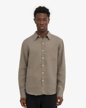 Camisas de lino – verde oliva apagado