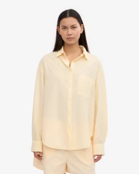 Camisas orgánicas de corte holgado – Amarillo suave