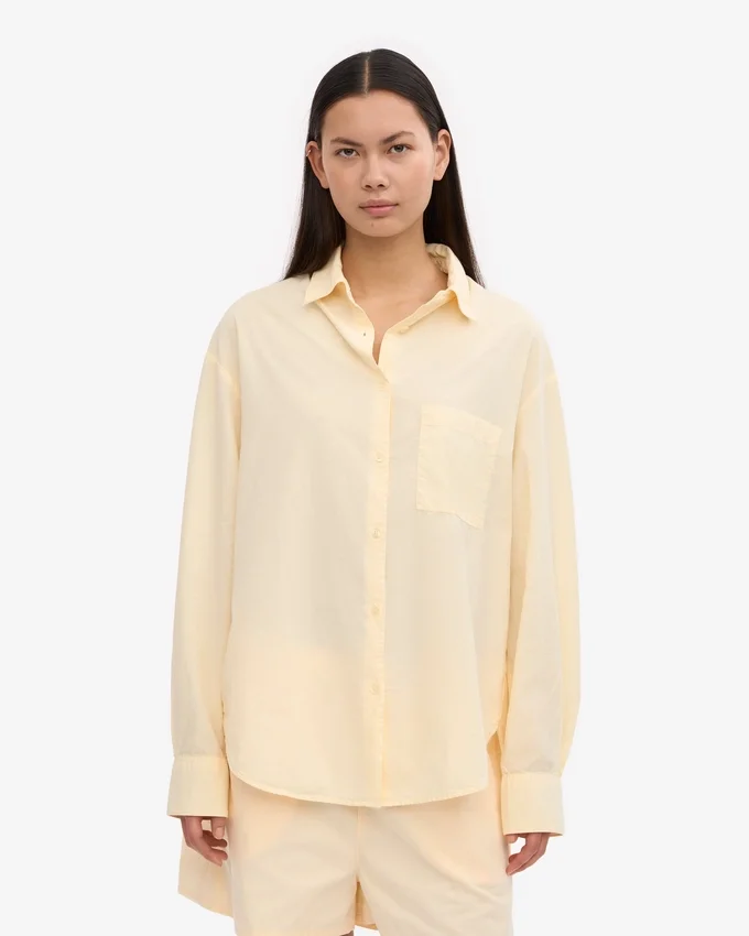 Camisas orgánicas de corte holgado - Amarillo suave