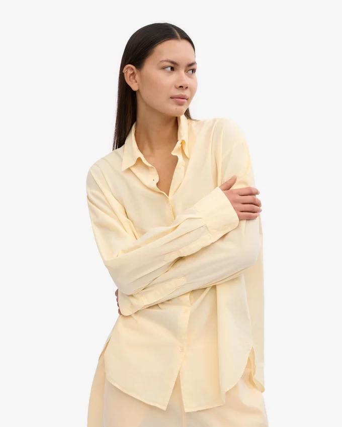 Camisas orgánicas de corte holgado - Amarillo suave