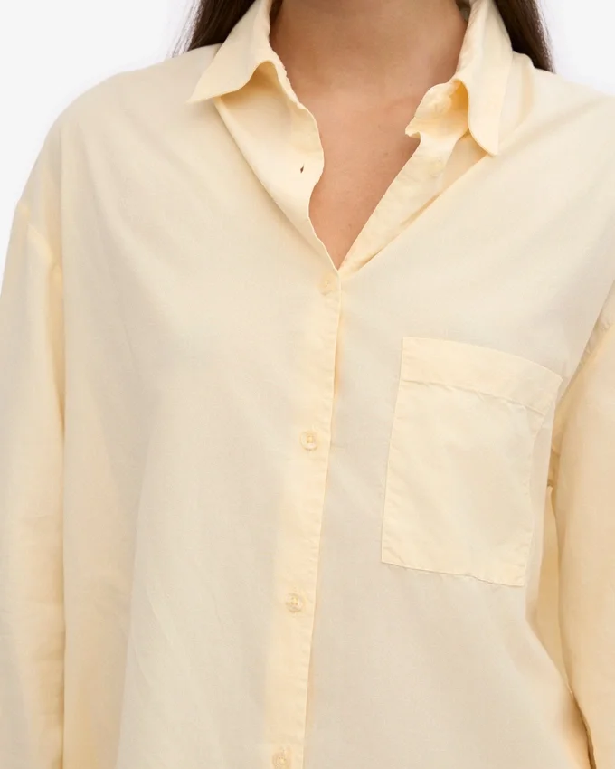 Camisas orgánicas de corte holgado - Amarillo suave