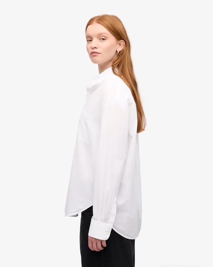 Camisas orgánicas de corte holgado - Blanco óptico