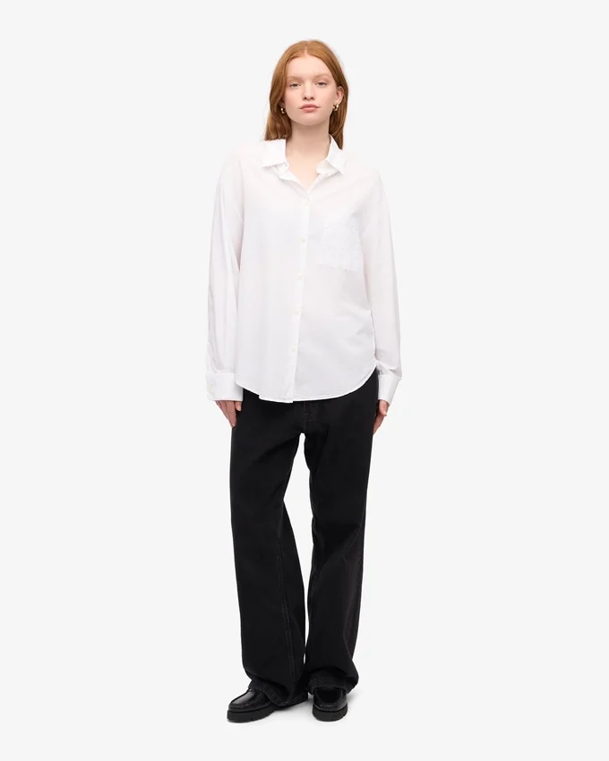 Camisas orgánicas de corte holgado - Blanco óptico