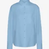 Camisas orgánicas de corte oversize - Azul mar