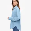 Camisas orgánicas de corte oversize - Azul mar