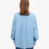 Camisas orgánicas de corte oversize - Azul mar