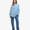 Camisas orgánicas de corte oversize - Azul mar