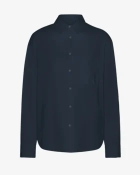 Camisas orgánicas de corte oversize - Azul marino