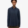 Camisas orgánicas de corte oversize - Azul marino