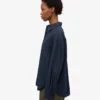Camisas orgánicas de corte oversize - Azul marino