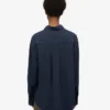 Camisas orgánicas de corte oversize - Azul marino