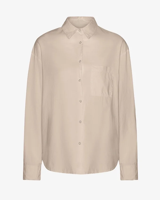 Camisas orgánicas de corte oversize - Blanco marfil
