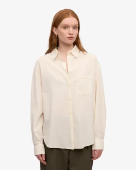 Camisas orgánicas de corte oversize – Blanco marfil