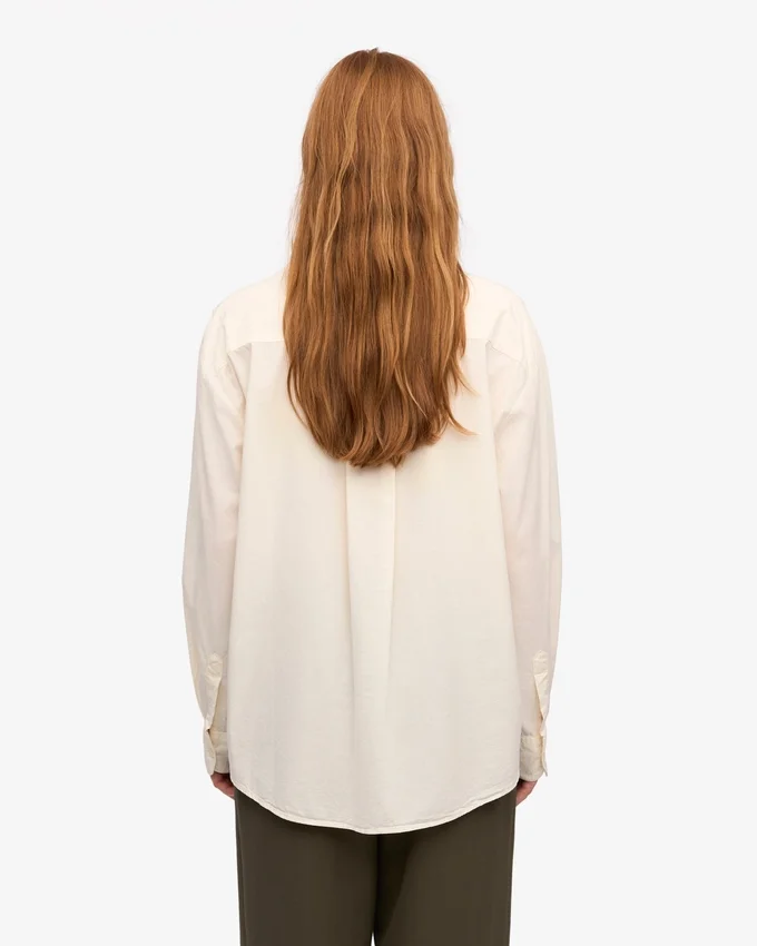 Camisas orgánicas de corte oversize - Blanco marfil