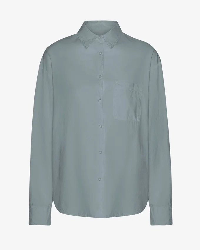 Camisas orgánicas oversize - Azul acero
